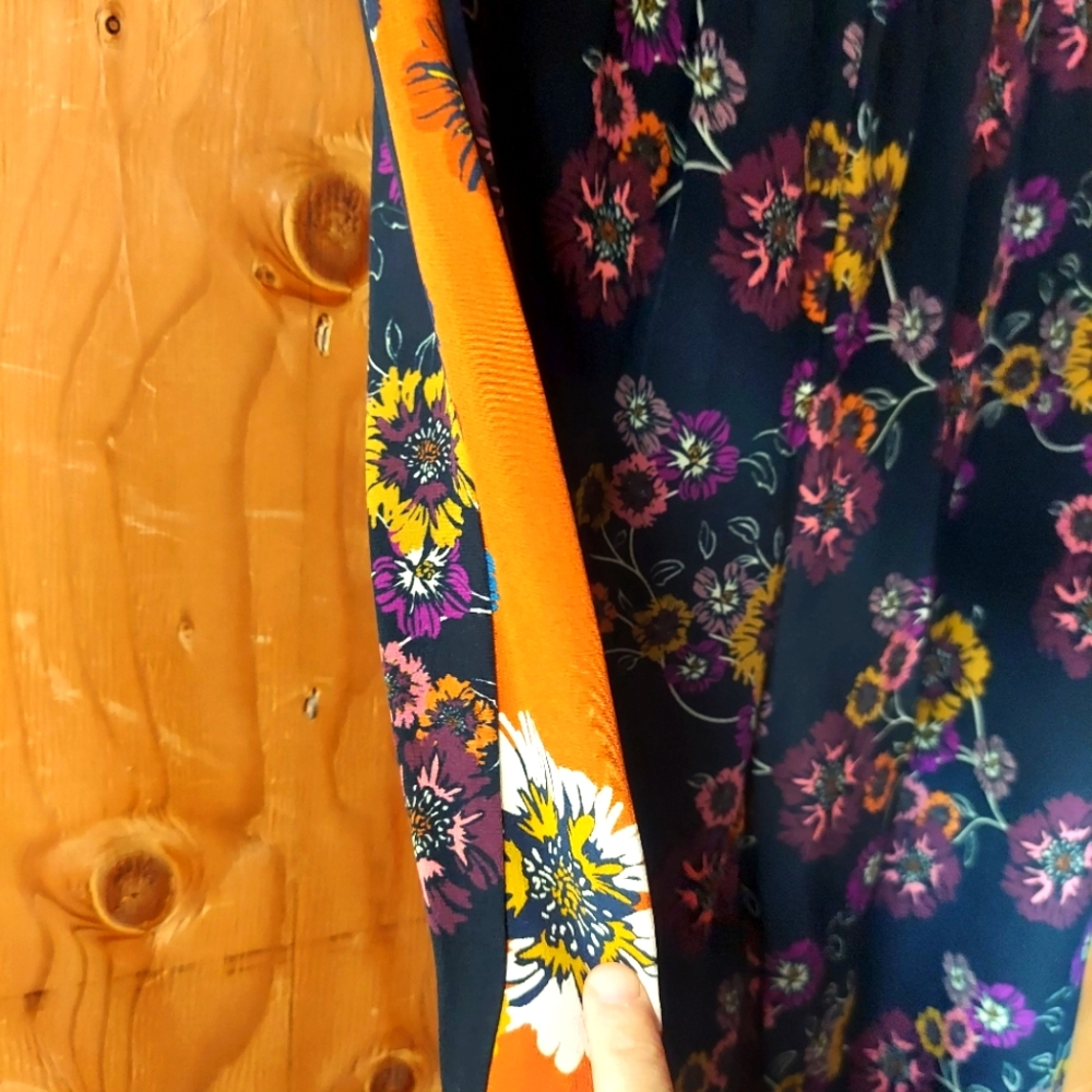 Johnny Was Workshop Multi Silk Floral Print Elastic Waist Palazzo Pant WM Sz XL - Picture 8 of 11